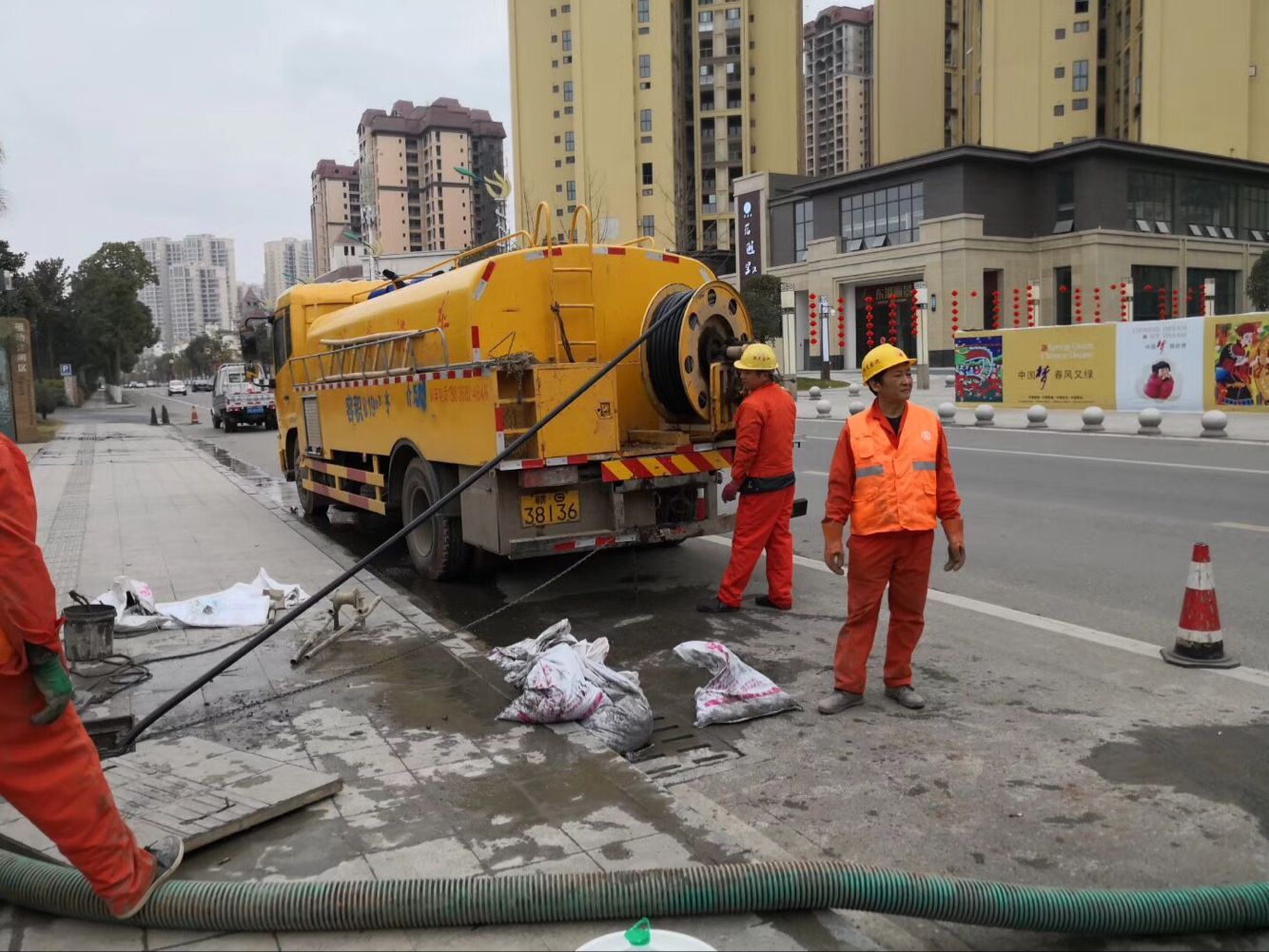 北泉镇排污管道清淤-管道清洗